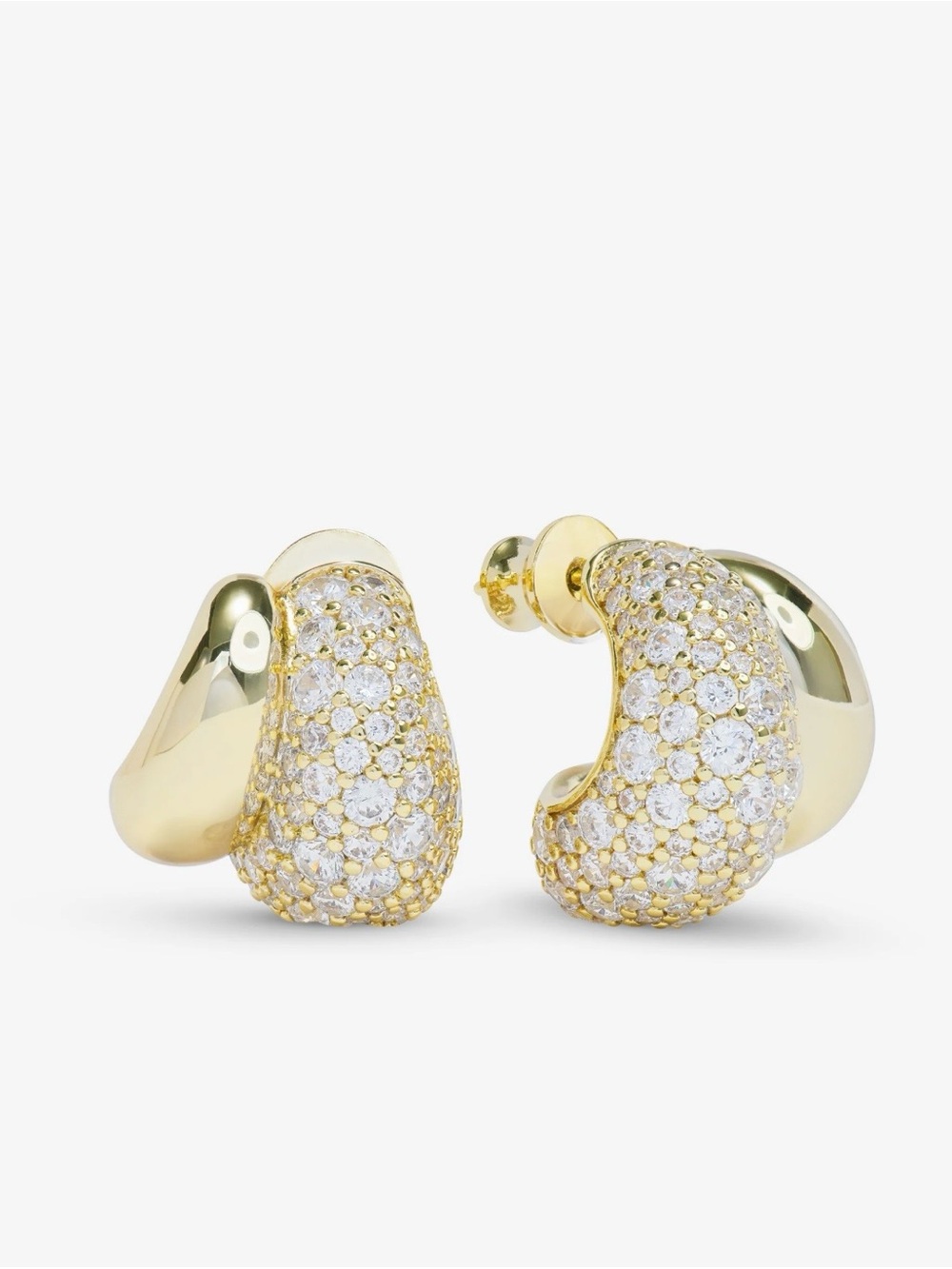 Melinda Maria Norah Pavé Double Hoop
Gold|White Diamondettes